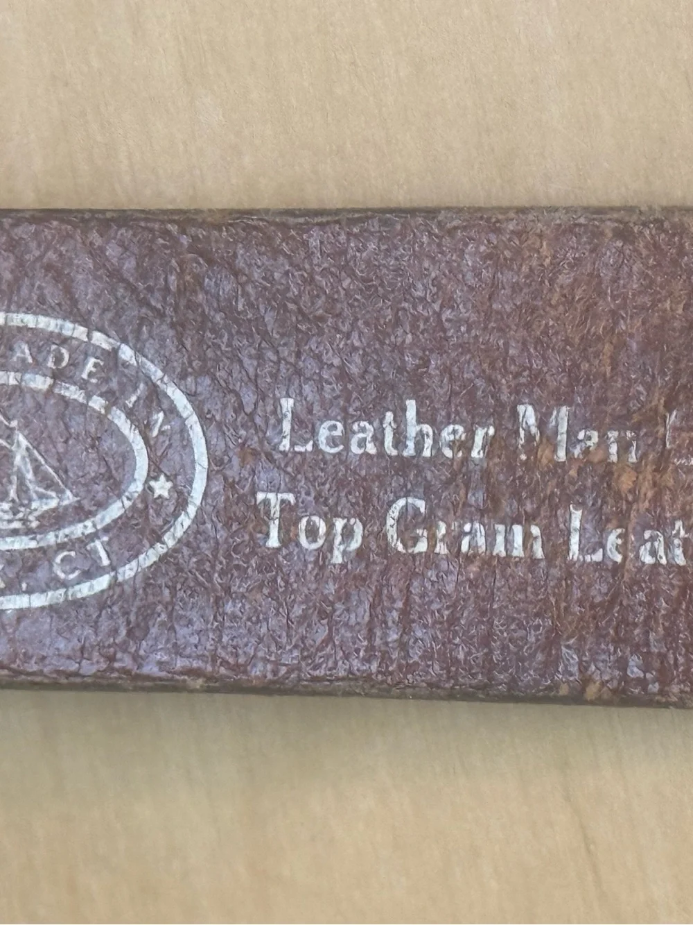 Nautical Sailboat Woven Vintage Belt Leather Man Ltd Brass Buckle Made in USA 38
